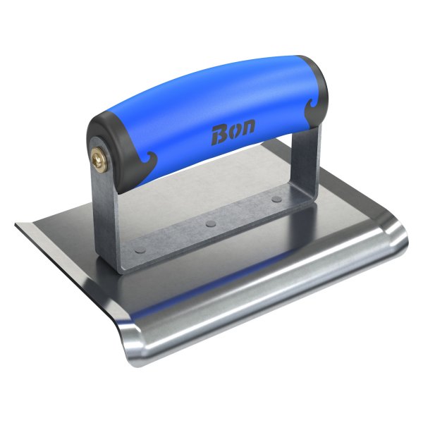 Bon® - 6" x 4" Radius 1/2" Stainless Steel Outside Corner Concrete Curved Edger with Plastic Comfort Wave Handle