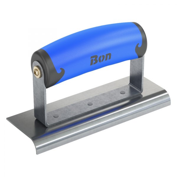 Bon® - 6" x 2" Radius 3/8" Stainless Steel Outside Corner Concrete Sidewalk Edger with Plastic Comfort Wave Handle