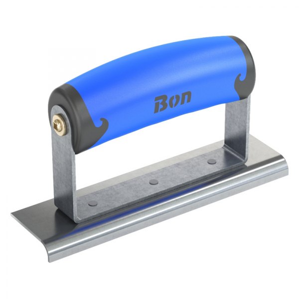 Bon® - 6" x 1-1/2" Radius 1/4" Stainless Steel Outside Corner Concrete Sidewalk Edger with Plastic Comfort Wave Handle