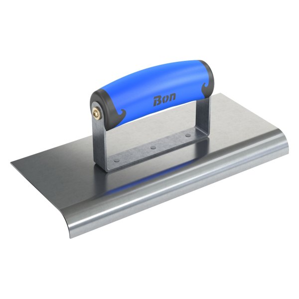 Bon® - 9" x 4" Radius 3/4" Stainless Steel Outside Corner Concrete Sidewalk Edger with Plastic Comfort Wave Handle