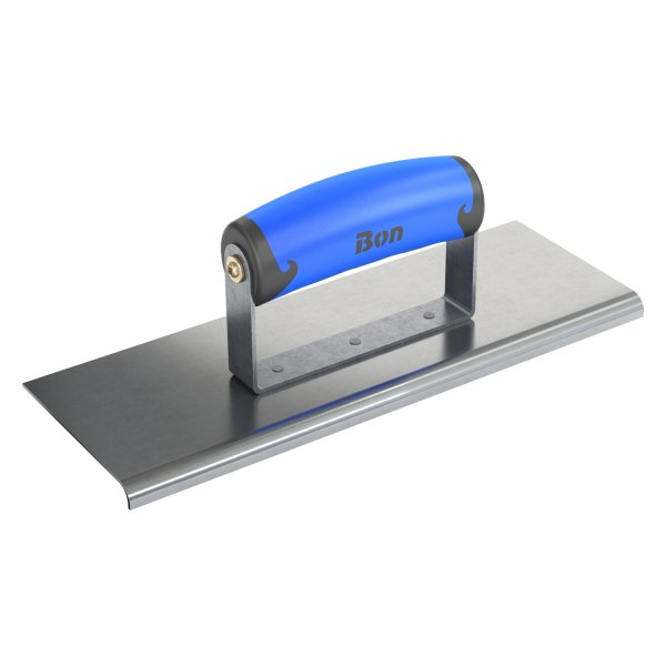 Bon® - 10" x 3-1/2" Radius 1/4" Stainless Steel Outside Corner Concrete Sidewalk Edger with Plastic Comfort Wave Handle
