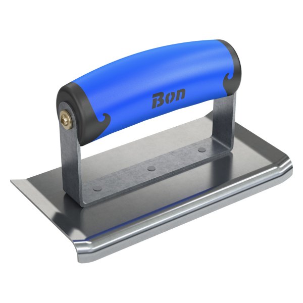 Bon® - 6" x 3" Radius 1/4" Stainless Steel Outside Corner Concrete Curved Edger with Plastic Comfort Wave Handle
