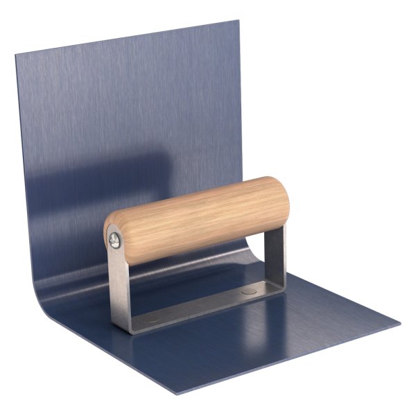 Bon® - 6" x 6" Radius 3/4" Blue Steel Inside Corner Concrete Edger with Wood Comfort Grip Handle