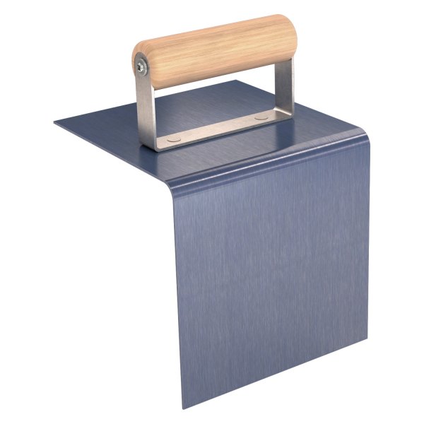 Bon® - 6" x 6" Radius 3/8" Blue Steel Outside Corner Concrete Edger with Wood Comfort Grip Handle