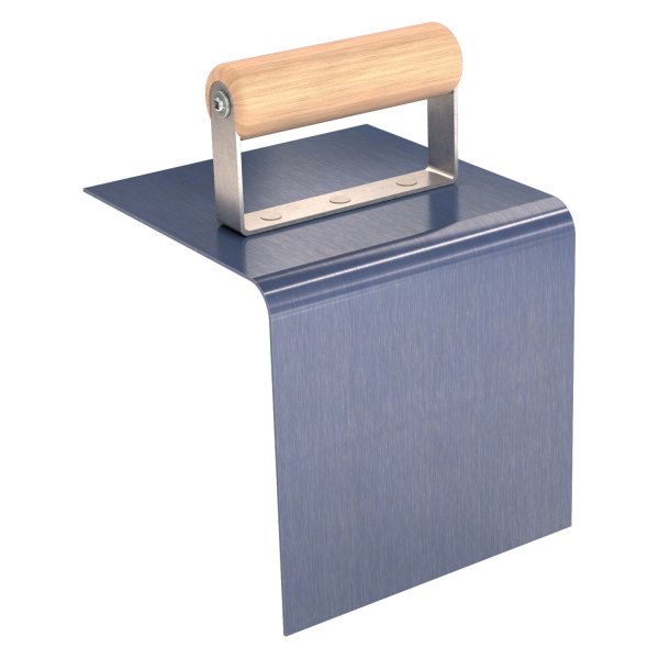 Bon® - 6" x 6" Radius 1/2" Blue Steel Outside Corner Concrete Edger with Wood Comfort Grip Handle