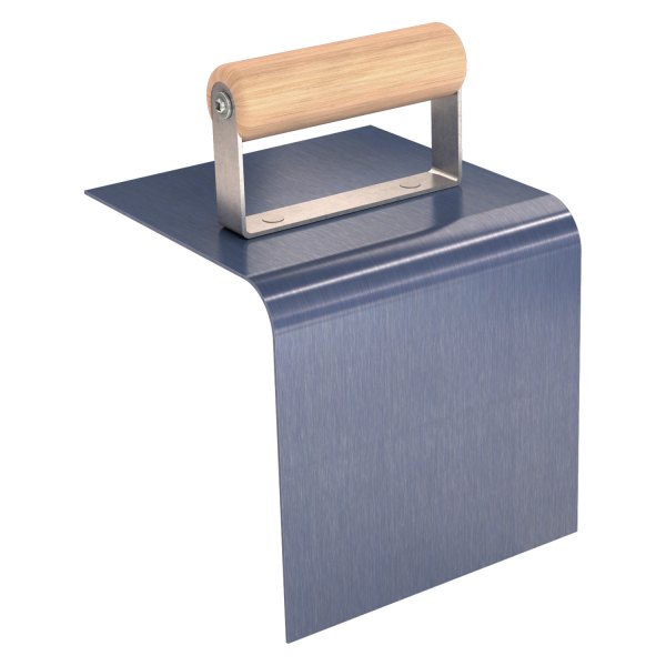 Bon® - 6" x 6" Radius 3/4" Blue Steel Outside Corner Concrete Edger with Wood Comfort Grip Handle