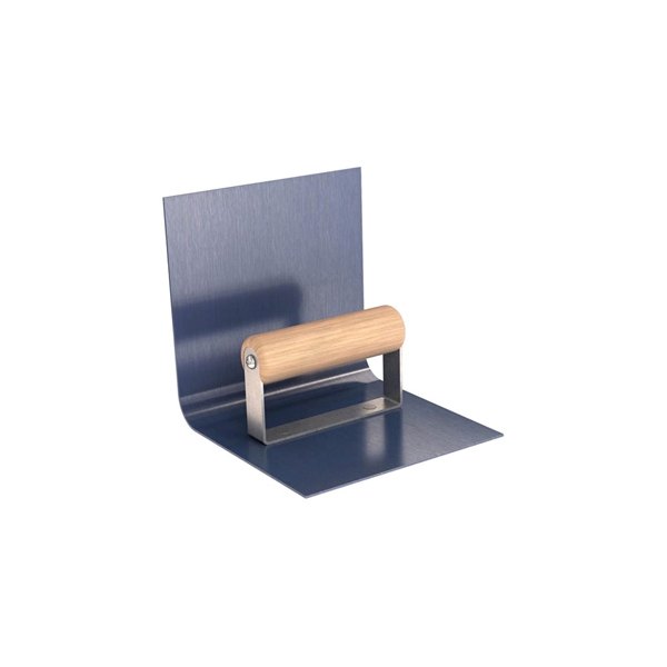 Bon® - 6" x 6" Radius 5/8" Blue Steel Inside Corner Concrete Edger with Wood Comfort Grip Handle