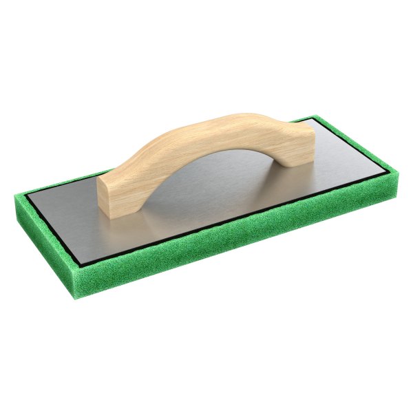 Bon® - 12" x 5" x 1" Square End Green Foam Fine Float with Wood Handle