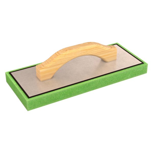 Bon® - 12" x 5" Square End Green Foam Swiss Cheese Float with Wood Handle