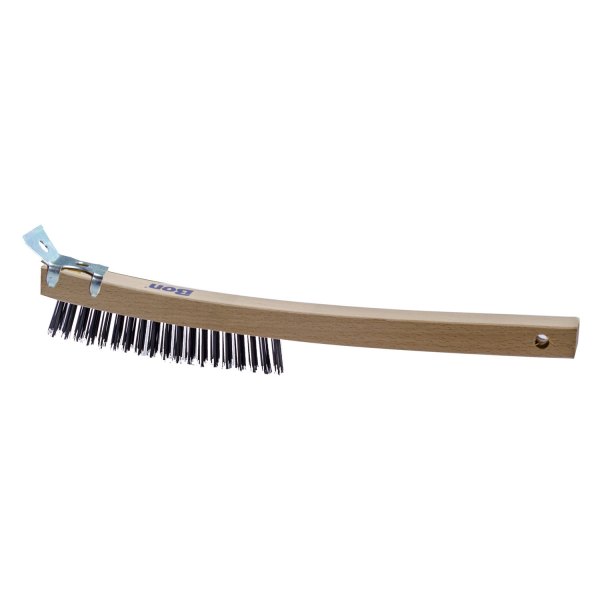 Bon® - 14" x 1" Curved Handle Wire Brush with Scraper
