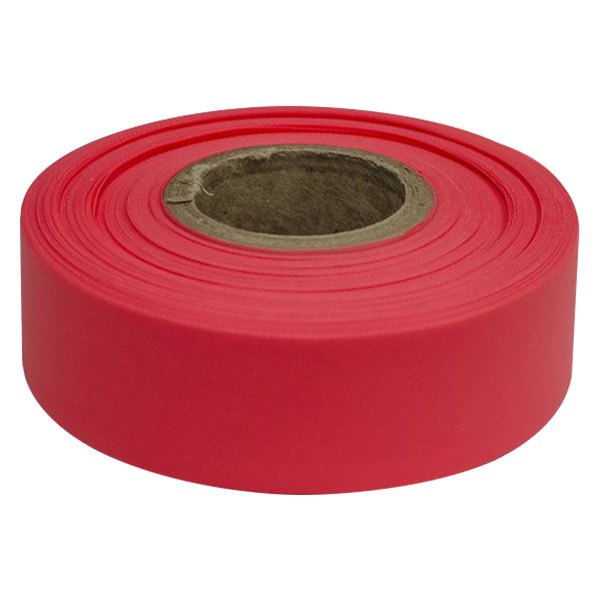 Bon® - 150' x 1.19" Fluorescent Red High Visibility Flagging Tapes (12 Rolls)