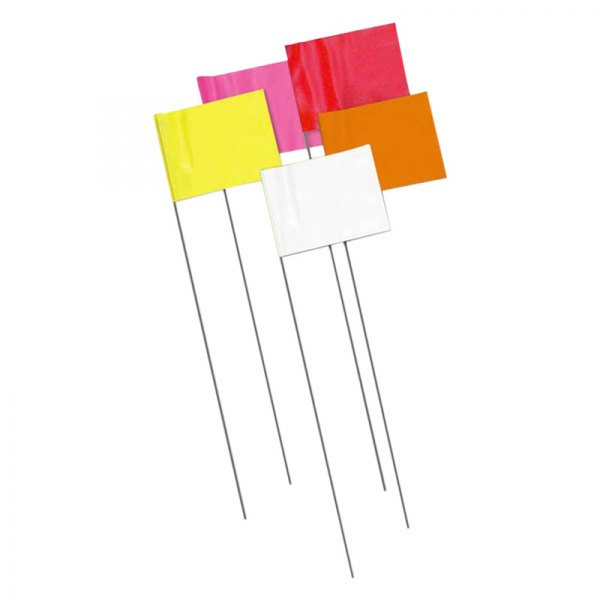 Bon® - 3.5" x 2.5" Orange Fluorescent Marking Flags (1000 Pieces)
