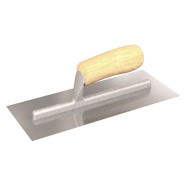Bon® - 11" x 4-1/2" Wood Handle Tempered Steel Square End Finishing Trowel