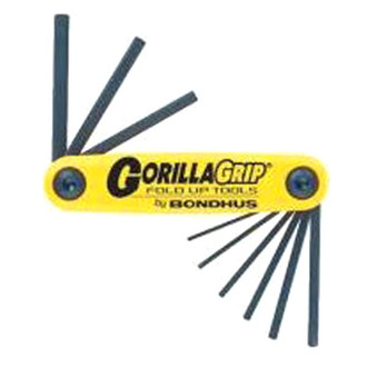 Bondhus® - GorillaGrip™ 5-Piece 3/16" to 3/8" SAE Folding Hex Keys