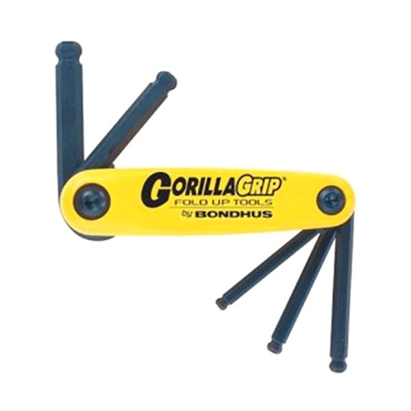Bondhus® - GorillaGrip™ 5-Piece 3/16" to 3/8" SAE Ball End Folding Hex Keys