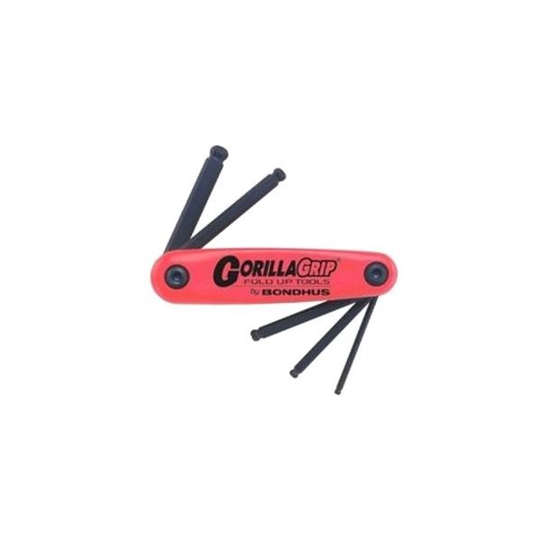 Bondhus® - GorillaGrip™ 5-Piece 5 to 10 mm Metric Ball End Folding Hex Keys