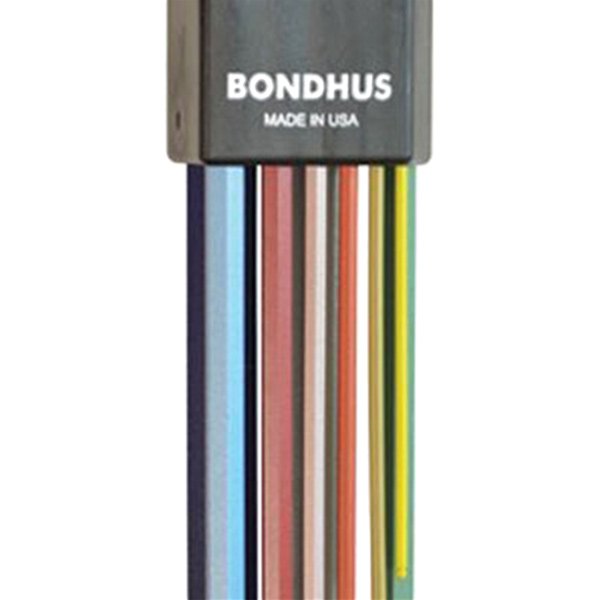 Bondhus® - ColorGuard™ 9-Piece 1.5 to 10 mm Metric Extra-Long Arm Ball End Hex Key Set