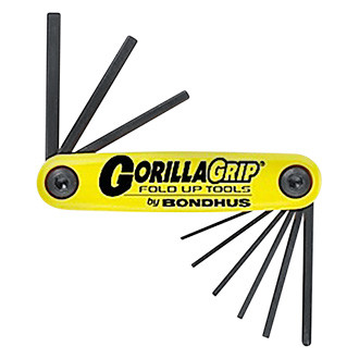 Bondhus® - GorillaGrip™ 9-Piece 5/64" to 1/4" SAE Folding Hex Keys