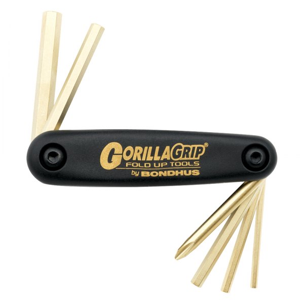 Bondhus® - GorillaGrip™ 6-Piece 3 to 8 mm Metric Folding Phillips and Hex Keys