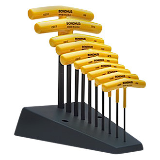 Bondhus® - 10-Piece 3/32" to 3/8" SAE Dipped T-Handle Hex Key Set