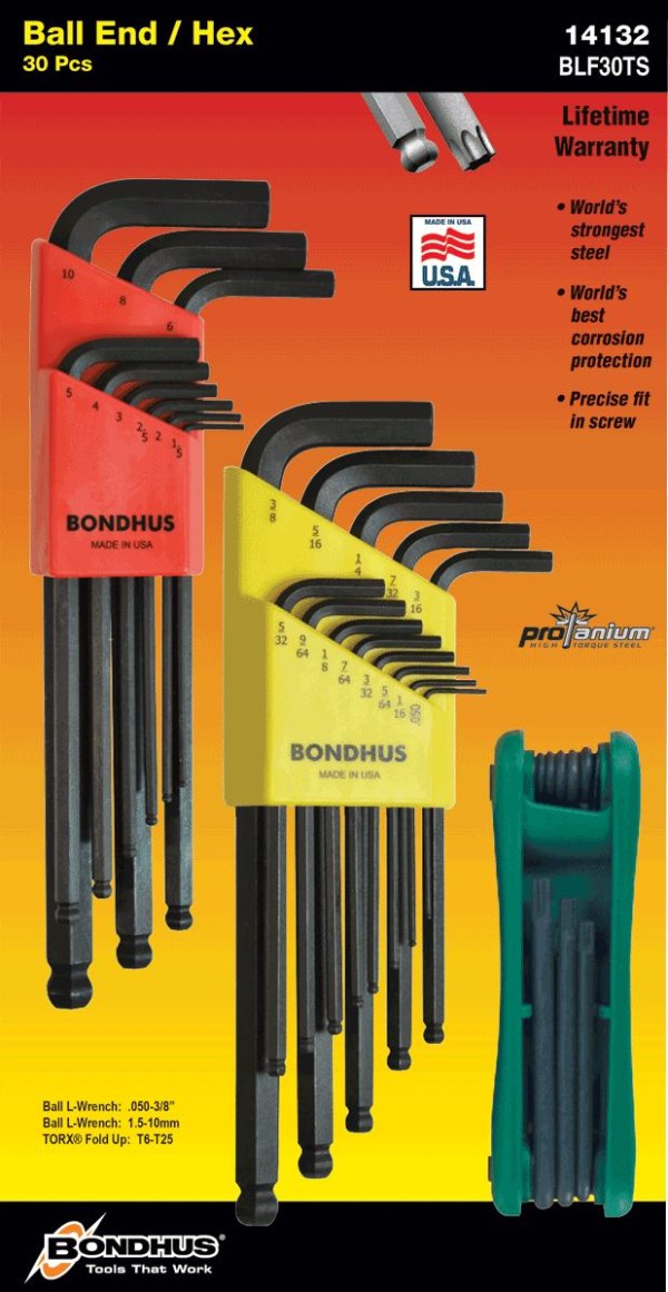 Bondhus® - Triple Pack Ball L-Wrench Sets