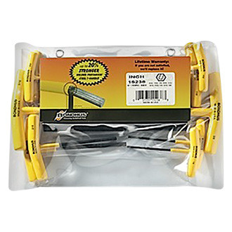 Bondhus® - 10-Piece 3/32" to 3/8" SAE Dipped T-Handle Hex Key Set
