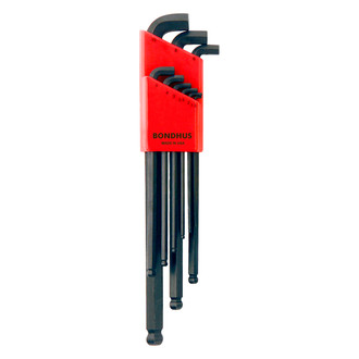 Bondhus® - ProGuard™ 9-Piece 1.5 to 10 mm Metric Stubby Ball End Hex Key Set