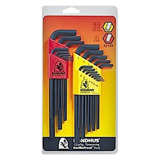 Made in USA Bondhus 10-Piece IMPERIAL WALLET HEX KEY SET w/ Protective Wallet 