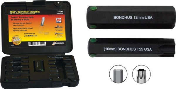 Bondhus® - Set 7 ProHold Torx™ & Hex Bits