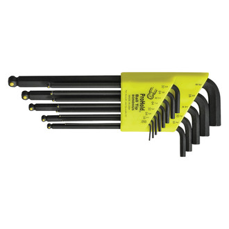 Bondhus® 74937 - ProHold™ 13-Piece 0.05" to 3/8" SAE Long Arm Ball End Hex Key Set