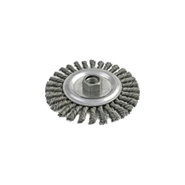 Brush Research® - BST Series 6-7/8" Carbon Steel Knotted Stringer Bead Cable Twist Wheel Brush