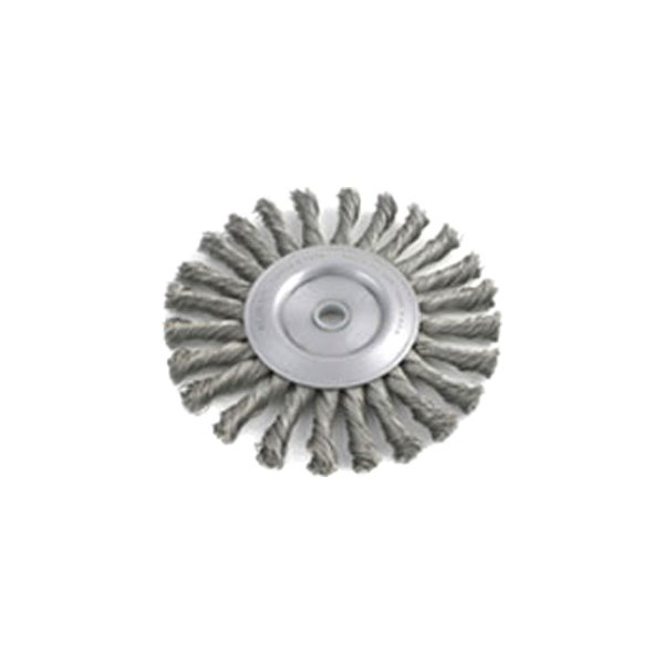 Brush Research® - BTC Series 8" Carbon Steel Knotted Medium Face Cable Twist Wheel Brush