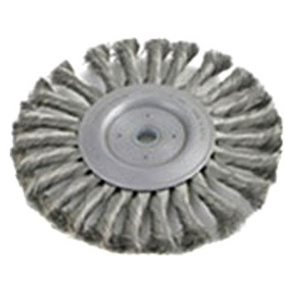 Brush Research® - BTS Series 8" Carbon Steel Knotted Medium Face Standard Twist Wheel Brush