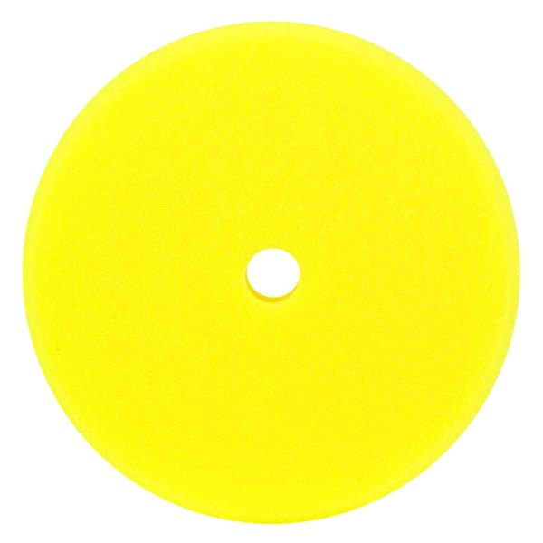 Buff and Shine® - 8" Foam Yellow Recessed Back Grip Foam Hook-and-Loop Pad with Recessed Back