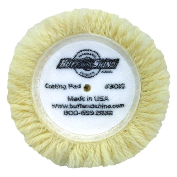 Buff and Shine® - 3" Wool White Hook-and-Loop Buffing Pad