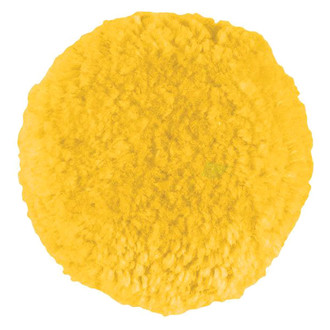 Buff and Shine® - 3" Wool Yellow Hook-and-Loop Buffing Pad