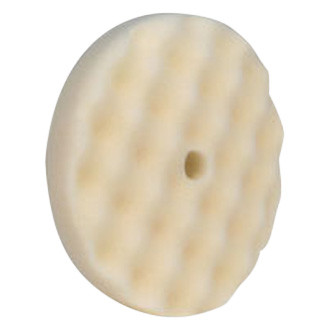 Buff and Shine® - 8" Foam White Convoluted Heavy Cut Pads with Flat Back (2 Pieces)