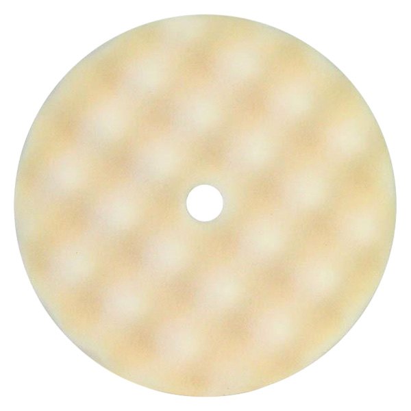 Buff and Shine® - 8" Foam White Convoluted Face Hook-and-Loop Buffing Pad with Recessed Back