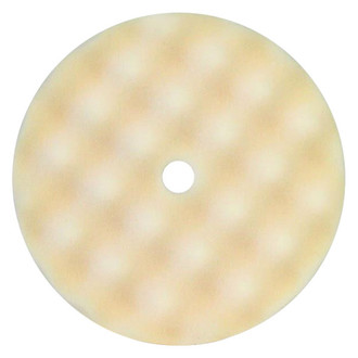 Buff and Shine® - 8" Foam White Convoluted Face Hook-and-Loop Buffing Pad with Recessed Back