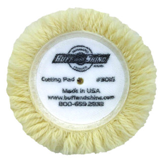 Buff and Shine® TP-3 - 3" Beige Wool and Foam Hook-and-Loop Buffing Starter Kit 6-Piece