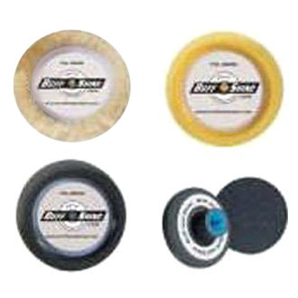 Buff and Shine® - 4-Piece 3" Beige Wool and Foam Buffing Pad Kit