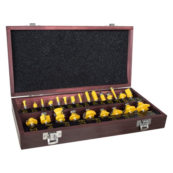 Buffalo Corporation® - Pro-Series™ 24-piece Carbide Tipped Router Bit Set with Plastic Case