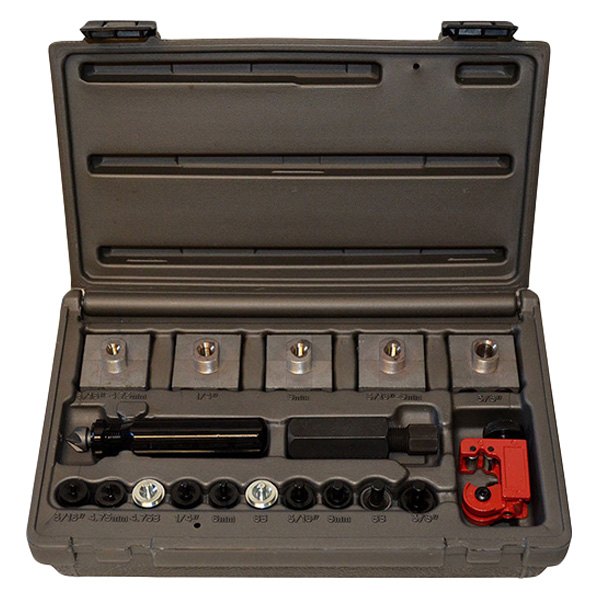 Cal-Van Tools® - 3/16" to 3/8" (4.75 to 8 mm) Single/Double/Bubble Master In-Line Manual Flaring Tool Kit