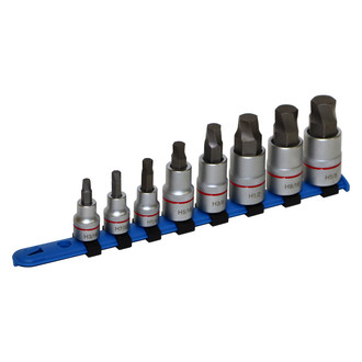 Cal-Van Tools® - Mixed Drive Size SAE Hex Bit Socket Set 8 Pieces