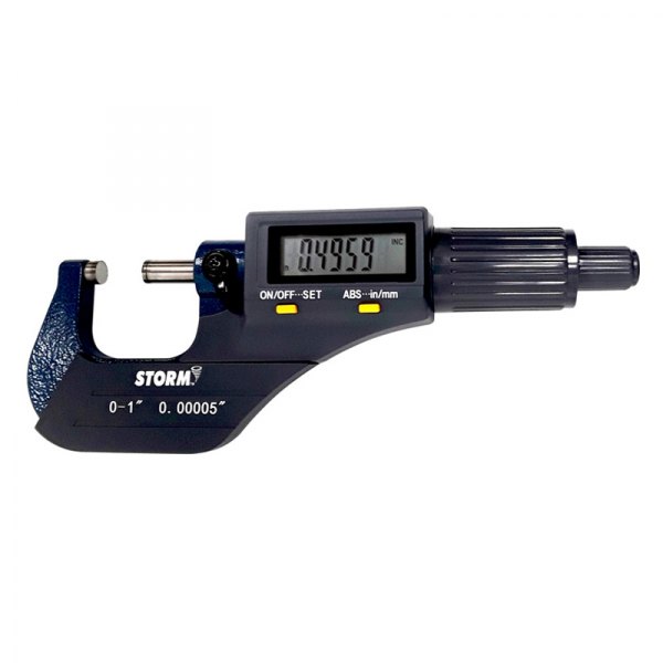 Central Tools® - Storm™ 0 to 1" SAE and Metric Digital Micrometer