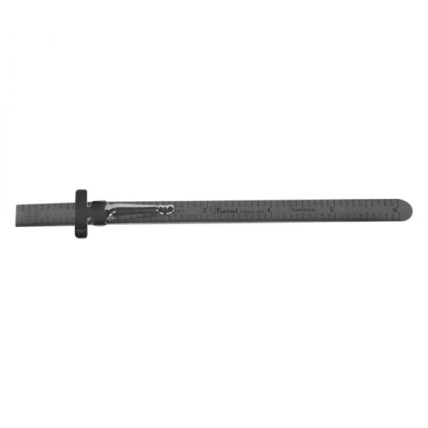 Central Tools® - 6" SAE Stainless Steel Pocket Ruler