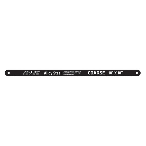 Century Drill & Tool® - 18 TPI 10" Carbon Alloy Steel Hack Saw Blades (2 Pieces)