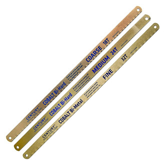 Century Drill & Tool® - 18 TPI to 32 TPI 12" Cobalt Bi-Metal Saw Blade Set (3 Pieces)