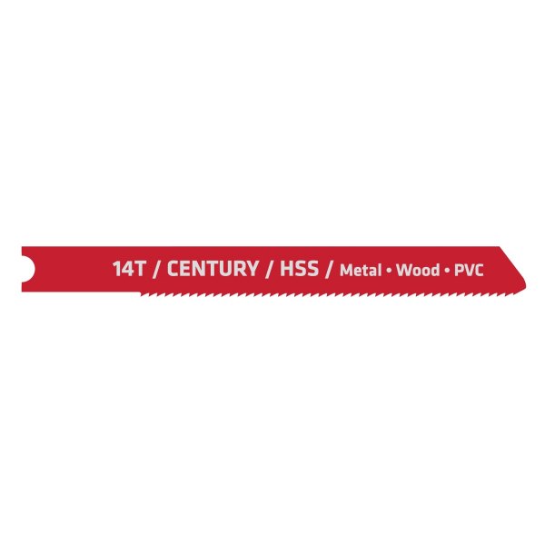 Century Drill & Tool® - 14 TPI 2-3/4" High Speed Steel U-Shank Jig Saw Blades (2 Pieces)