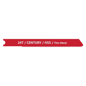Century Drill & Tool® - 24 TPI 2-3/4" High Speed Steel U-Shank Jig Saw Blades (2 Pieces)
